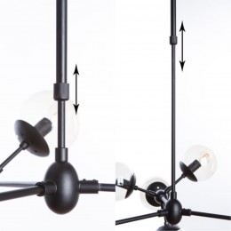 Люстра на штанге ARTE LAMP BOLLA A1664SP-12BK