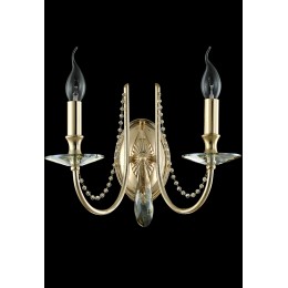 Бра Crystal Lux VICTORIA AP2 GOLD/AMBER