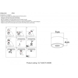 Светильник потолочный Crystal Lux CLT 525C70 BL 4000K