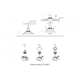 Светильник встраиваемый Crystal Lux CLT 062C1 BL