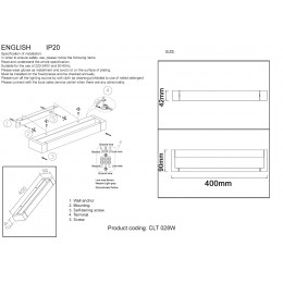 Бра Crystal Lux CLT 028W BL