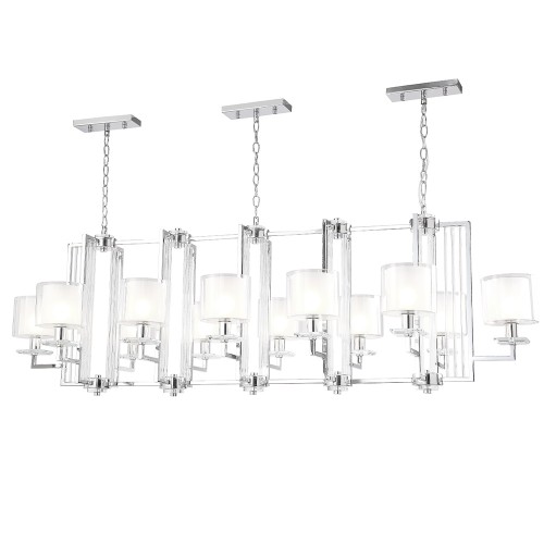 Люстра Crystal Lux NICOLAS SP12 L1600 NICKEL/WHITE