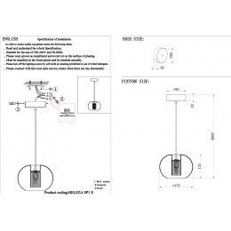 Светильник подвесной Crystal Lux BELEZA SP1 E CHROME