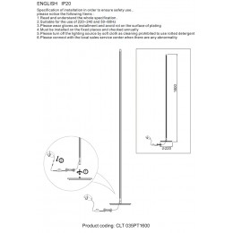 Торшер Crystal Lux CLT 035PT1600 WH