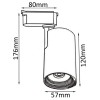 Cветильник трековый однофазный Crystal Lux CLT 0.31 007 10W BL