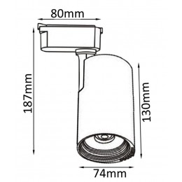 Cветильник трековый однофазный Crystal Lux CLT 0.31 007 20W WH