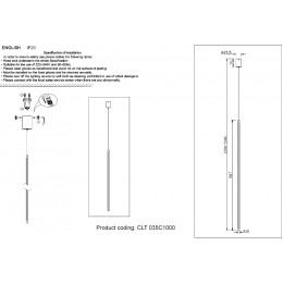 Светильник подвесной Crystal Lux CLT 035C1000 WH
