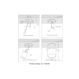 Светильник потолочный Crystal Lux CLT 139C80 GO 4000K