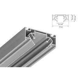 Профиль-адаптер для монтажа в натяжной потолок магнитного шинопровода SPACE EASY Crystal Lux CLT 0.224 05 2000 AL