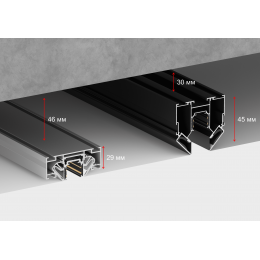 Профиль-адаптер для монтажа в натяжной потолок магнитного шинопровода SPACE EASY Crystal Lux CLT 0.224 05 2000 AL