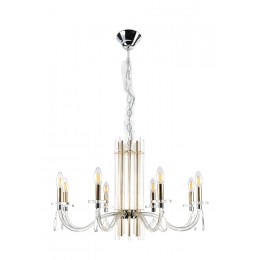 Люстра Crystal Lux AURELIO SP8 GOLD+CHROME/TRANSPARENT