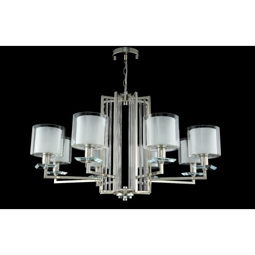 Люстра Crystal Lux NICOLAS SP-PL8 NICKEL/WHITE