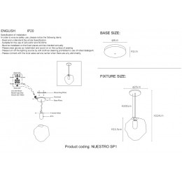 Светильник подвесной Crystal Lux NUESTRO SP1 GOLD/RED