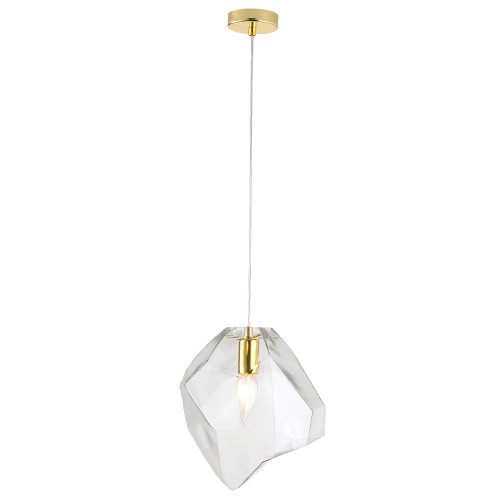 Светильник подвесной Crystal Lux NUESTRO SP1 GOLD/TRANSPARENT