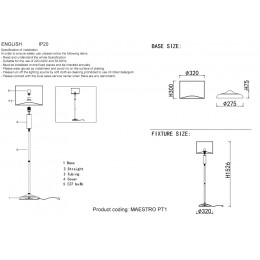 Торшеры Crystal Lux MAESTRO PT1 CHROME