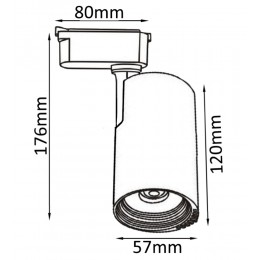 Cветильник трековый однофазный Crystal Lux CLT 0.31 007 10W WH