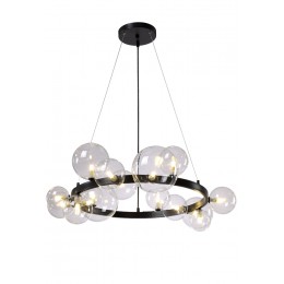 Люстра Crystal Lux AGATA SP15 V2 BLACK/TRANSPARENTE