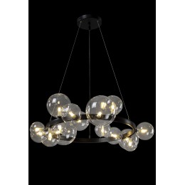 Люстра Crystal Lux AGATA SP15 V2 BLACK/TRANSPARENTE