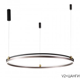 Люстра Crystal Lux FERNANDO SP88W LED COFFEE/BLACK