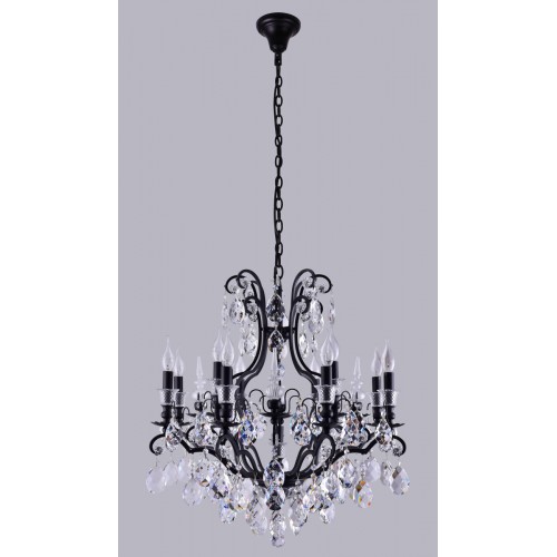 Люстра Crystal Lux MAGNIFICO SP13 BLACK/TRANSPARENT
