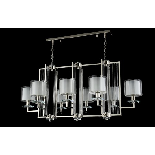 Люстра Crystal Lux NICOLAS SP8 L1000 NICKEL/WHITE