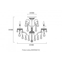 Светильник потолочный Crystal Lux MONTANA PL9