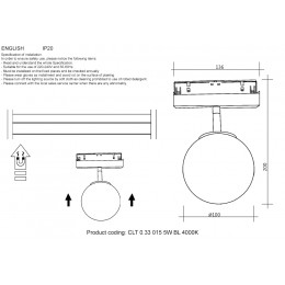 Светильник трековый магнитный Crystal Lux CLT 0.33 015 5W BL 4000K