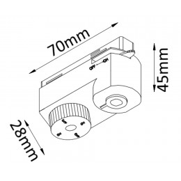 Адаптер для однофазного шинопровода Crystal Lux CLT 0.212 01 WH