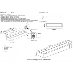 Бра Crystal Lux KANTO AP20W LED WH