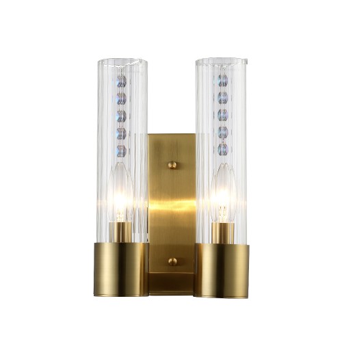 Бра Crystal Lux OTONO AP2 BRASS/TRANSPARENTE