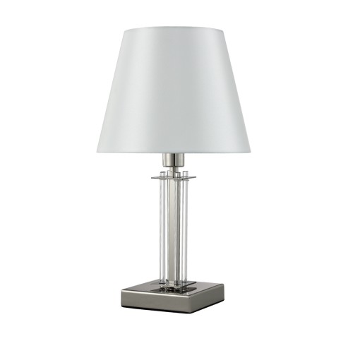 Настольная лампа Crystal Lux NICOLAS LG1 NICKEL/WHITE
