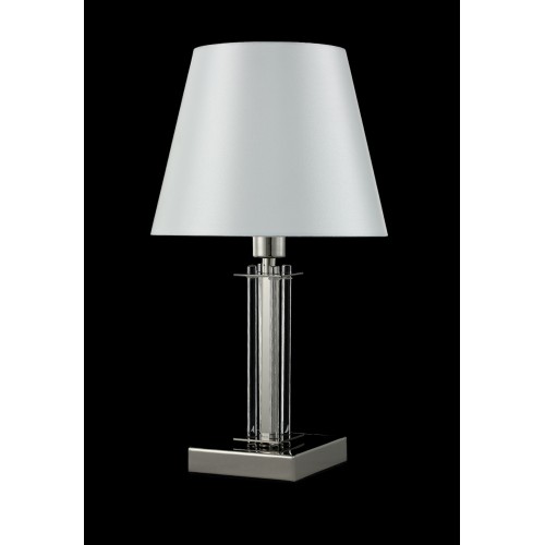 Настольная лампа Crystal Lux NICOLAS LG1 NICKEL/WHITE