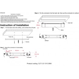Светильник однофазный Crystal Lux CLT 0.31 010 36W BL T4000K