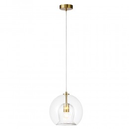 Светильник подвесной Crystal Lux LUISA SP1 BRASS/TRANSPARENT