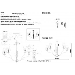 Люстра Crystal Lux ARMANDO SP6+6 GOLD