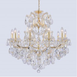 Люстра Crystal Lux ISABEL SP11 GOLD/TRANSPARENT