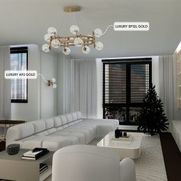 Люстра Crystal Lux LUXURY SP12L GOLD