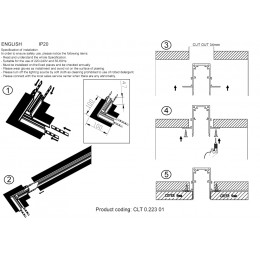 Соединитель для магнитного встраиваемого шинопровода угловой Crystal Lux CLT 0.223 01 BL