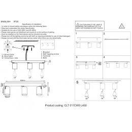 Светильник потолочный Crystal Lux CLT 017CW3 L450 WH