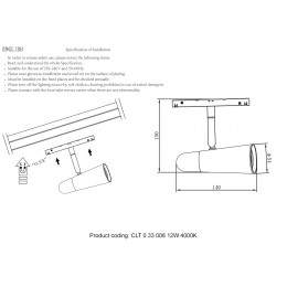 Светильник трековый магнитный Crystal Lux CLT 0.33 006 12W WH-CH 4000K