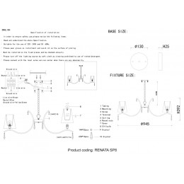 Люстра Crystal Lux RENATA SP8 GOLD