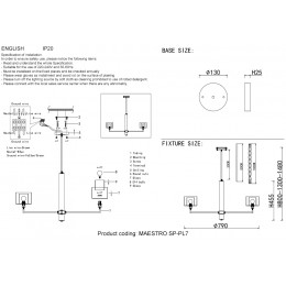 Люстры Crystal Lux MAESTRO SP-PL7 CHROME