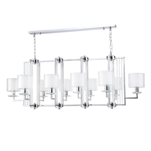 Люстры Crystal Lux NICOLAS SP10 L1300 NICKEL/WHITE