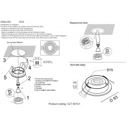 Светильник встраиваемый Crystal Lux CLT 001C1 WH