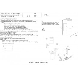 Бра Crystal Lux CLT 021W WH
