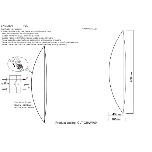 Бра Crystal Lux CLT 029W400 SL