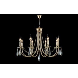 Люстра Crystal Lux VICTORIA SP8 GOLD/AMBER