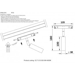 Светильник трековый магнитный Crystal Lux CLT 0.33 003 6W WH 4000К