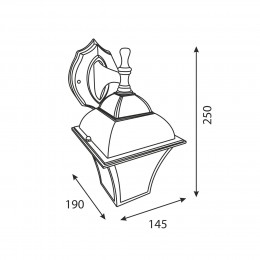 Apus D шоколад уличный настенный светильник GL 1009D Elektrostandard