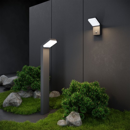 Ландшафтный светодиодный светильник Sensor IP54 1542 TECHNO LED серый Elektrostandard